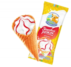 Cone with strawberry jam 120g