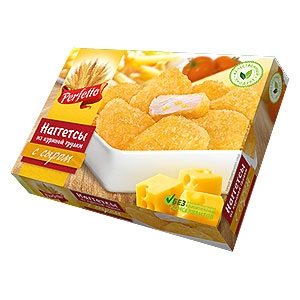 Nuggets of chicken breast with cheese 260g.