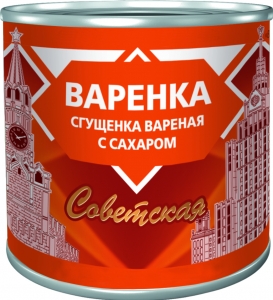 Варенка «Советская» Сгущенка вареная с сахаром  370г 